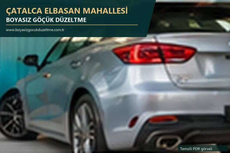 Çatalca Elbasan Mahallesi sabit nokta ve mobil PDR randevusunu anlatan temsili otomobil hizmeti görseli