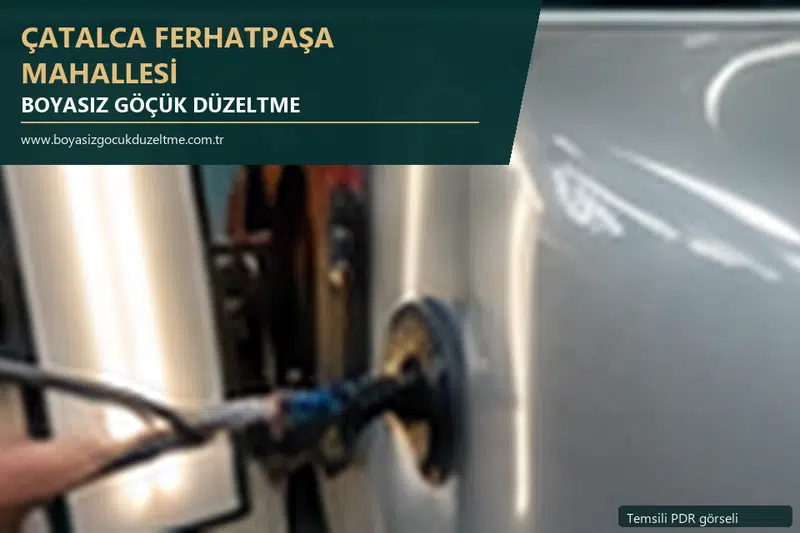 Çatalca Ferhatpaşa Mahallesi sabit nokta ve mobil PDR randevusunu anlatan temsili otomobil hizmeti görseli