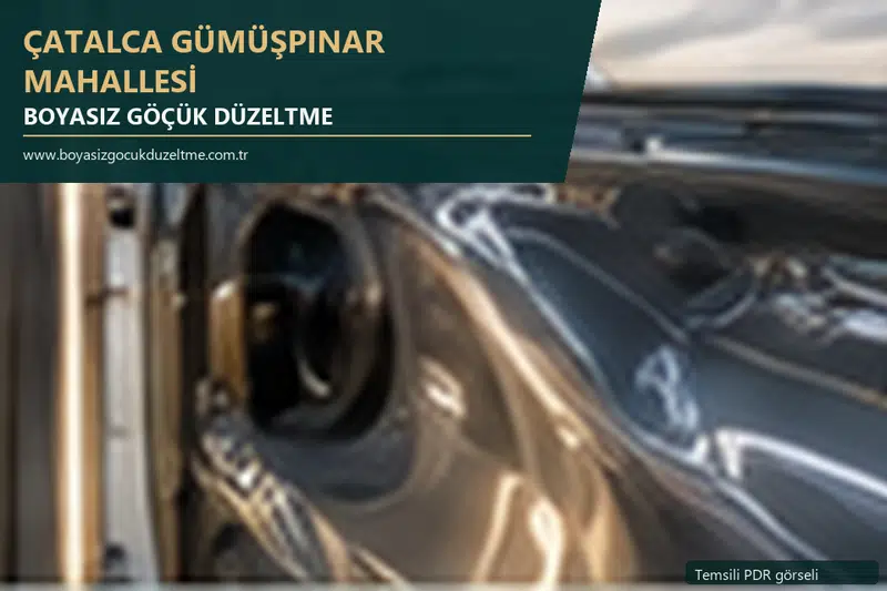 Çatalca Gümüşpınar Mahallesi sabit nokta ve mobil PDR randevusunu anlatan temsili otomobil hizmeti görseli