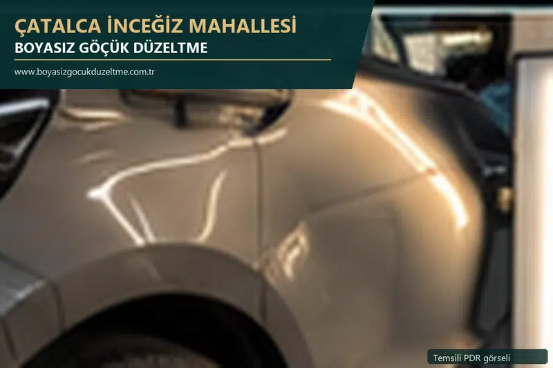 Çatalca İnceğiz Mahallesi sabit nokta ve mobil PDR randevusunu anlatan temsili otomobil hizmeti görseli