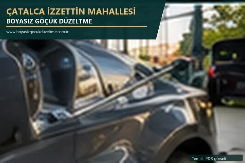 Çatalca İzzettin Mahallesi sabit nokta ve mobil PDR randevusunu anlatan temsili otomobil hizmeti görseli