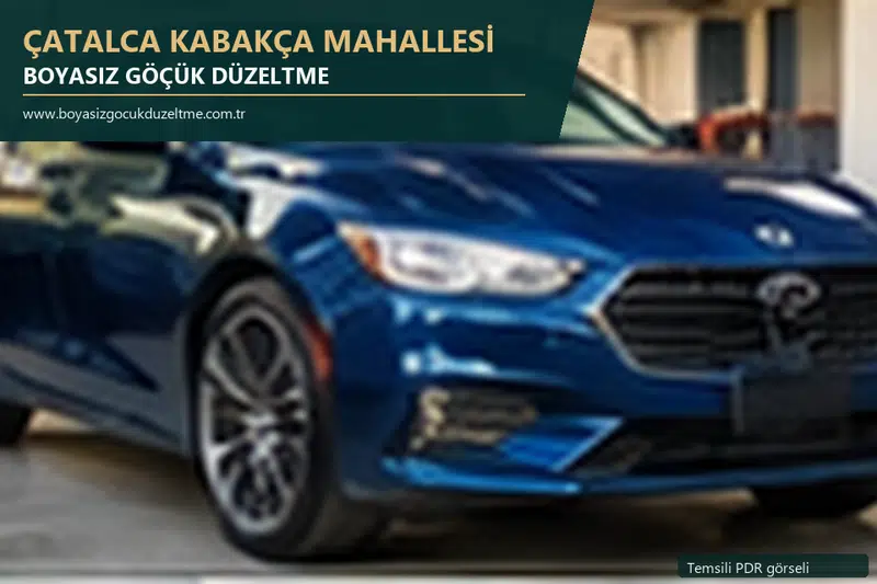 Çatalca Kabakça Mahallesi sabit nokta ve mobil PDR randevusunu anlatan temsili otomobil hizmeti görseli