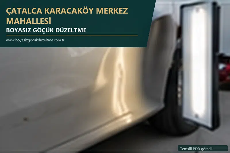 Çatalca Karacaköy Merkez Mahallesi sabit nokta ve mobil PDR randevusunu anlatan temsili otomobil hizmeti görseli