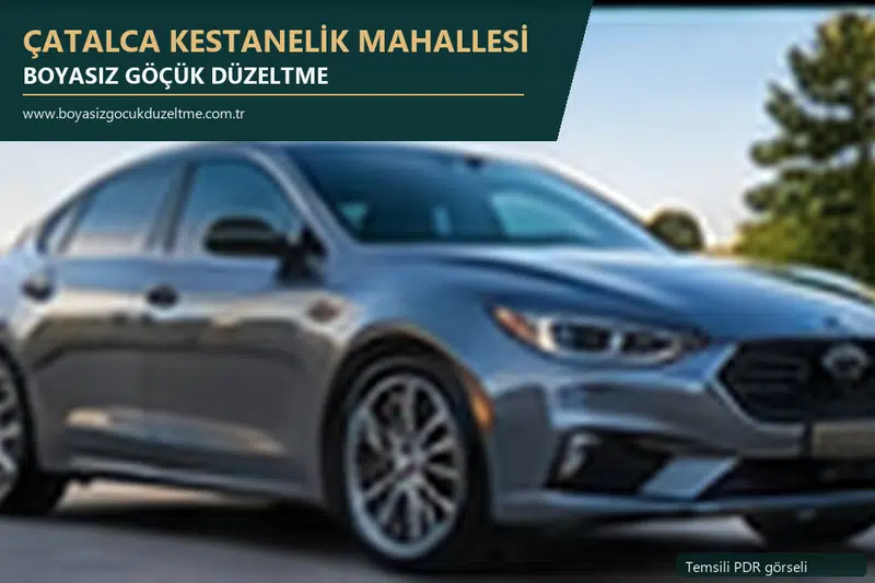Çatalca Kestanelik Mahallesi sabit nokta ve mobil PDR randevusunu anlatan temsili otomobil hizmeti görseli