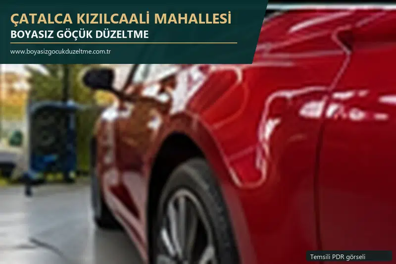 Çatalca Kızılcaali Mahallesi sabit nokta ve mobil PDR randevusunu anlatan temsili otomobil hizmeti görseli