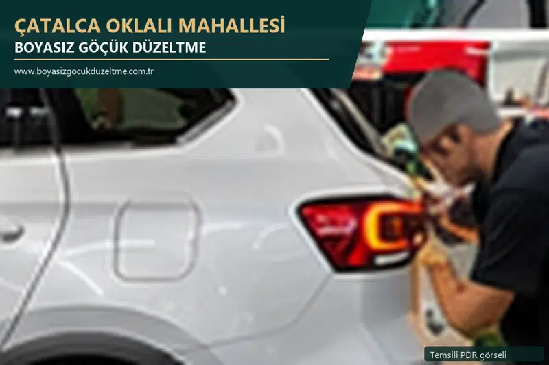 Çatalca Oklalı Mahallesi sabit nokta ve mobil PDR randevusunu anlatan temsili otomobil hizmeti görseli