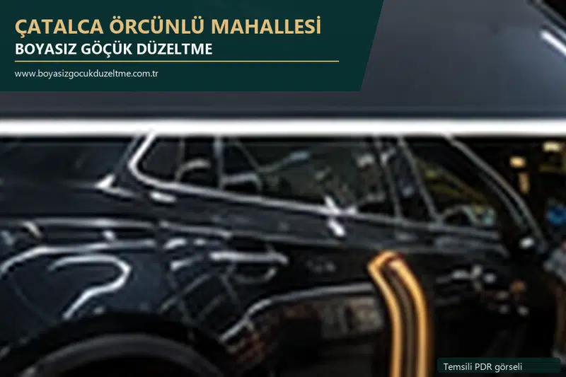 Çatalca Örcünlü Mahallesi sabit nokta ve mobil PDR randevusunu anlatan temsili otomobil hizmeti görseli