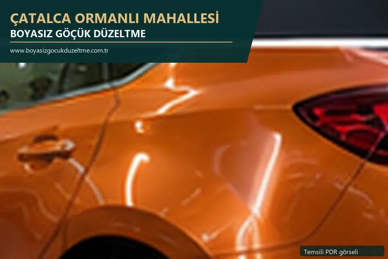 Çatalca Ormanlı Mahallesi sabit nokta ve mobil PDR randevusunu anlatan temsili otomobil hizmeti görseli