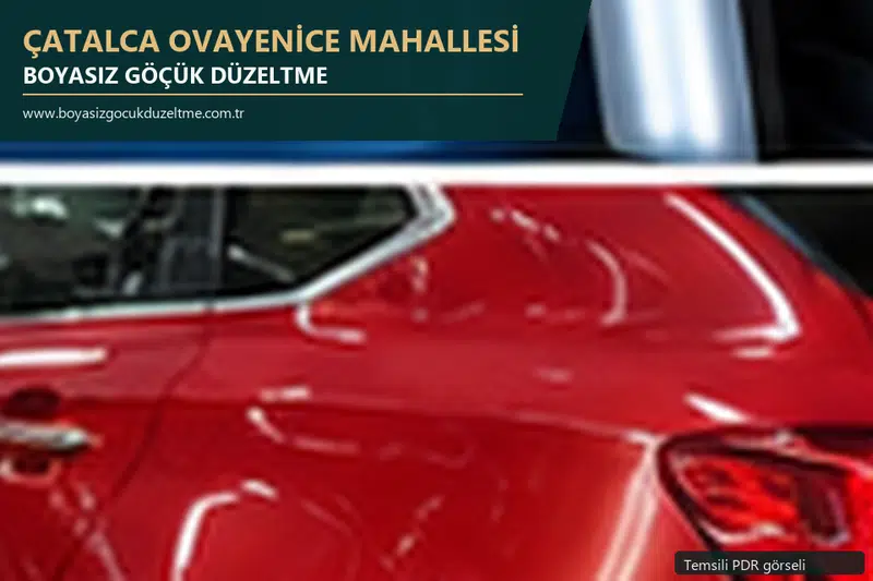 Çatalca Ovayenice Mahallesi sabit nokta ve mobil PDR randevusunu anlatan temsili otomobil hizmeti görseli