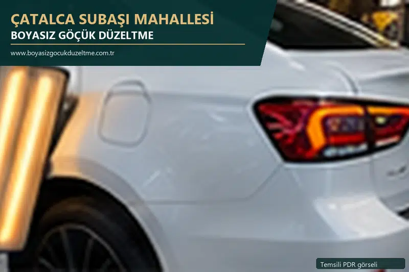 Çatalca Subaşı Mahallesi sabit nokta ve mobil PDR randevusunu anlatan temsili otomobil hizmeti görseli