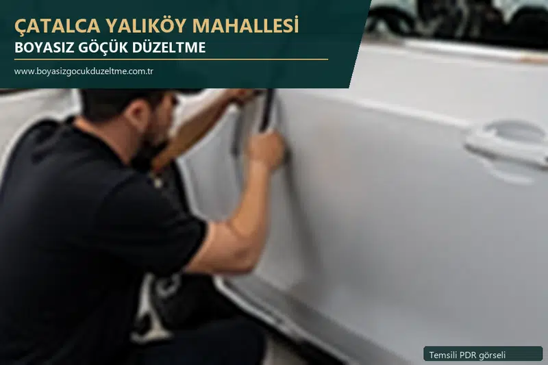 Çatalca Yalıköy Mahallesi sabit nokta ve mobil PDR randevusunu anlatan temsili otomobil hizmeti görseli