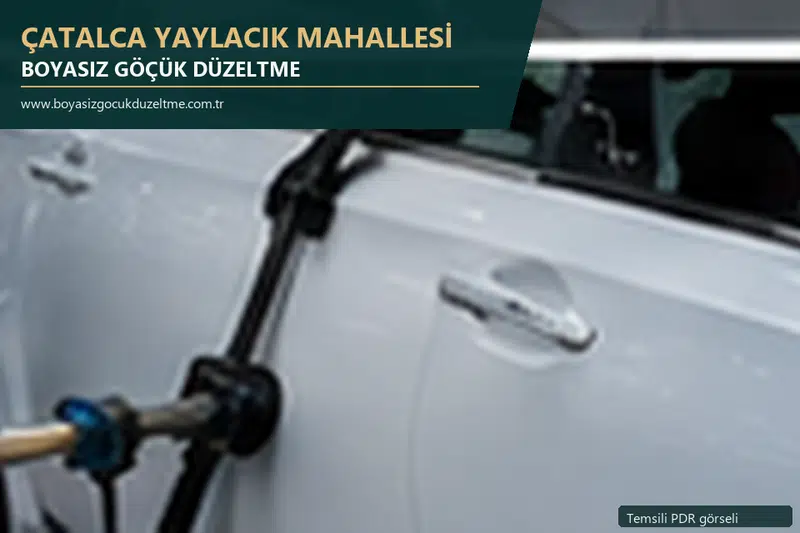 Çatalca Yaylacık Mahallesi sabit nokta ve mobil PDR randevusunu anlatan temsili otomobil hizmeti görseli