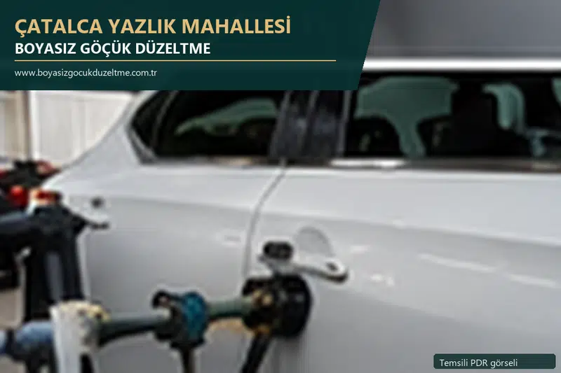 Çatalca Yazlık Mahallesi sabit nokta ve mobil PDR randevusunu anlatan temsili otomobil hizmeti görseli