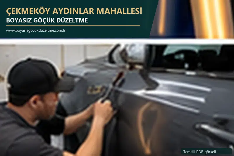 Çekmeköy Aydınlar Mahallesi sabit nokta ve mobil PDR randevusunu anlatan temsili otomobil hizmeti görseli