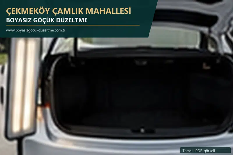 Çekmeköy Çamlık Mahallesi sabit nokta ve mobil PDR randevusunu anlatan temsili otomobil hizmeti görseli