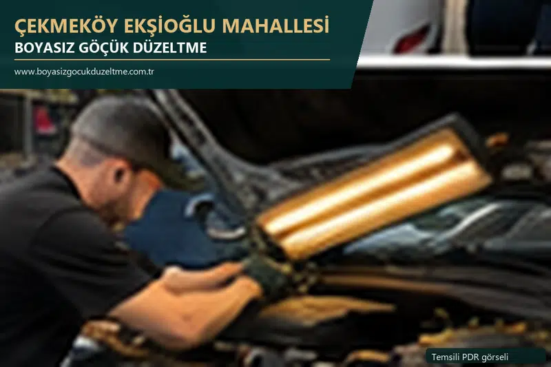 Çekmeköy Ekşioğlu Mahallesi sabit nokta ve mobil PDR randevusunu anlatan temsili otomobil hizmeti görseli