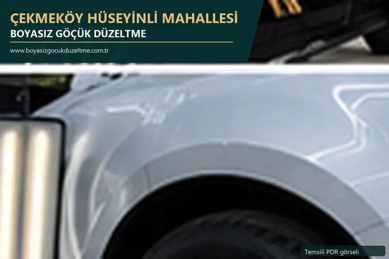 Çekmeköy Hüseyinli Mahallesi sabit nokta ve mobil PDR randevusunu anlatan temsili otomobil hizmeti görseli