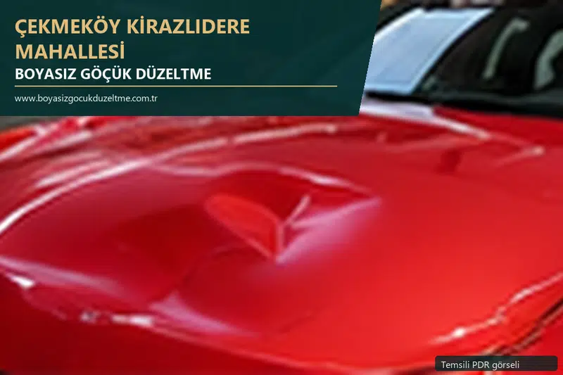 Çekmeköy Kirazlıdere Mahallesi sabit nokta ve mobil PDR randevusunu anlatan temsili otomobil hizmeti görseli