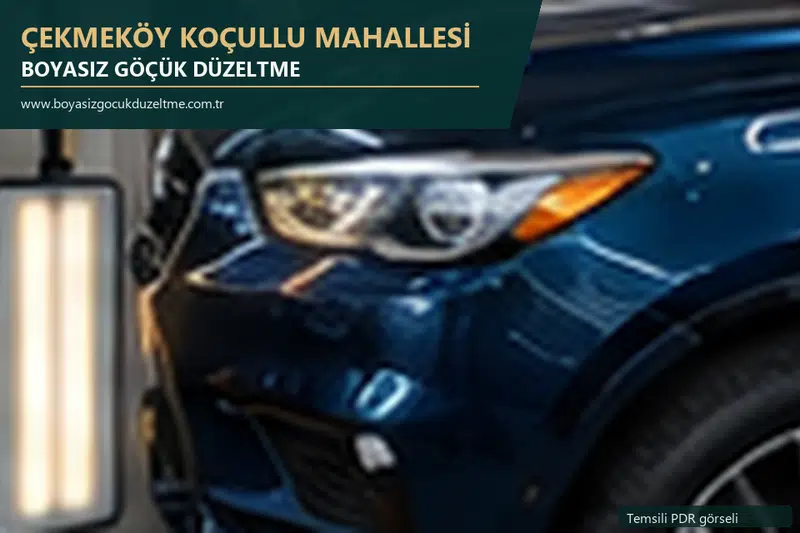 Çekmeköy Koçullu Mahallesi sabit nokta ve mobil PDR randevusunu anlatan temsili otomobil hizmeti görseli