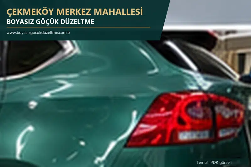 Çekmeköy Merkez Mahallesi sabit nokta ve mobil PDR randevusunu anlatan temsili otomobil hizmeti görseli
