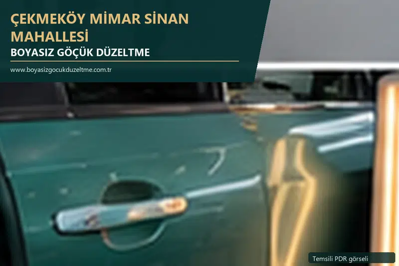 Çekmeköy Mimar Sinan Mahallesi sabit nokta ve mobil PDR randevusunu anlatan temsili otomobil hizmeti görseli