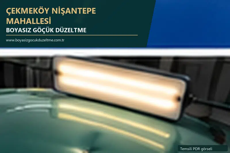Çekmeköy Nişantepe Mahallesi sabit nokta ve mobil PDR randevusunu anlatan temsili otomobil hizmeti görseli
