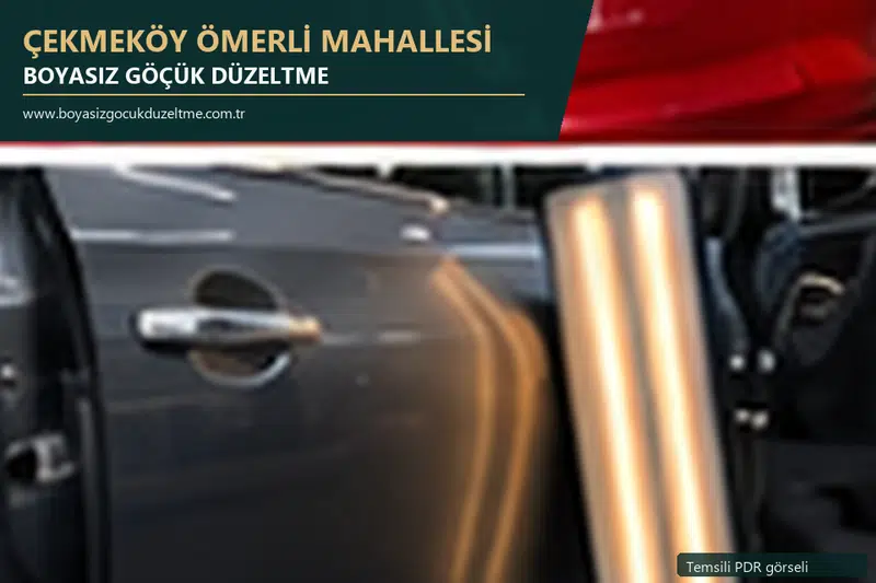 Çekmeköy Ömerli Mahallesi sabit nokta ve mobil PDR randevusunu anlatan temsili otomobil hizmeti görseli
