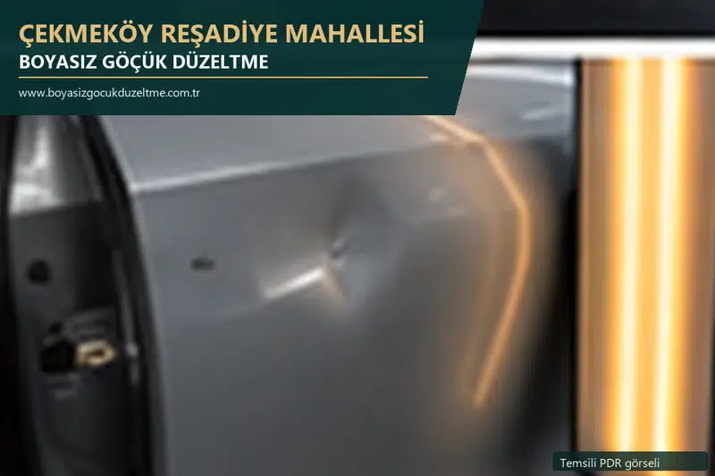 Çekmeköy Reşadiye Mahallesi sabit nokta ve mobil PDR randevusunu anlatan temsili otomobil hizmeti görseli