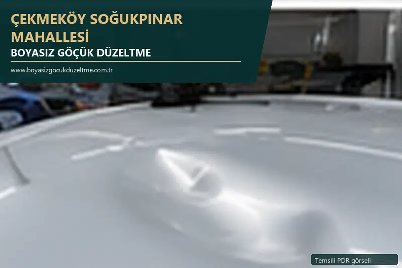 Çekmeköy Soğukpınar Mahallesi sabit nokta ve mobil PDR randevusunu anlatan temsili otomobil hizmeti görseli