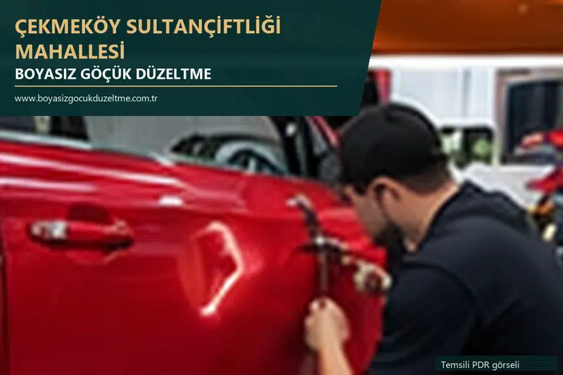 Çekmeköy Sultançiftliği Mahallesi sabit nokta ve mobil PDR randevusunu anlatan temsili otomobil hizmeti görseli