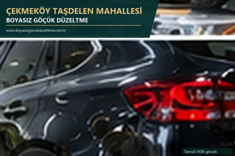 Çekmeköy Taşdelen Mahallesi sabit nokta ve mobil PDR randevusunu anlatan temsili otomobil hizmeti görseli