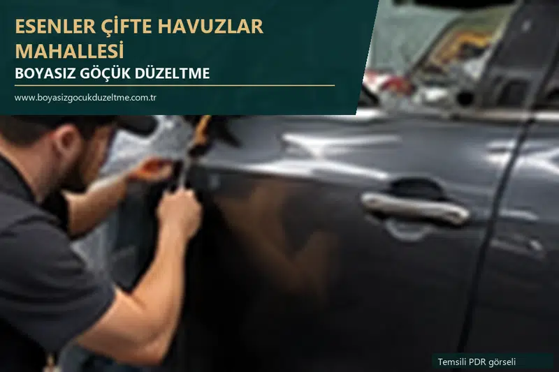 Esenler Çifte Havuzlar Mahallesi sabit nokta ve mobil PDR randevusunu anlatan temsili otomobil hizmeti görseli