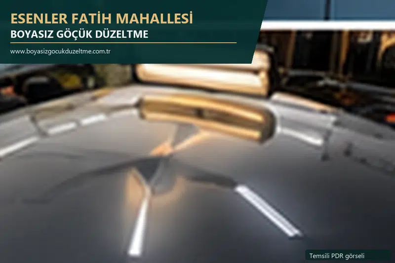 Esenler Fatih Mahallesi sabit nokta ve mobil PDR randevusunu anlatan temsili otomobil hizmeti görseli