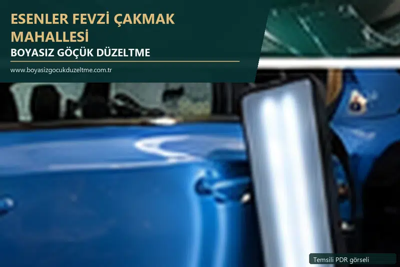 Esenler Fevzi Çakmak Mahallesi sabit nokta ve mobil PDR randevusunu anlatan temsili otomobil hizmeti görseli