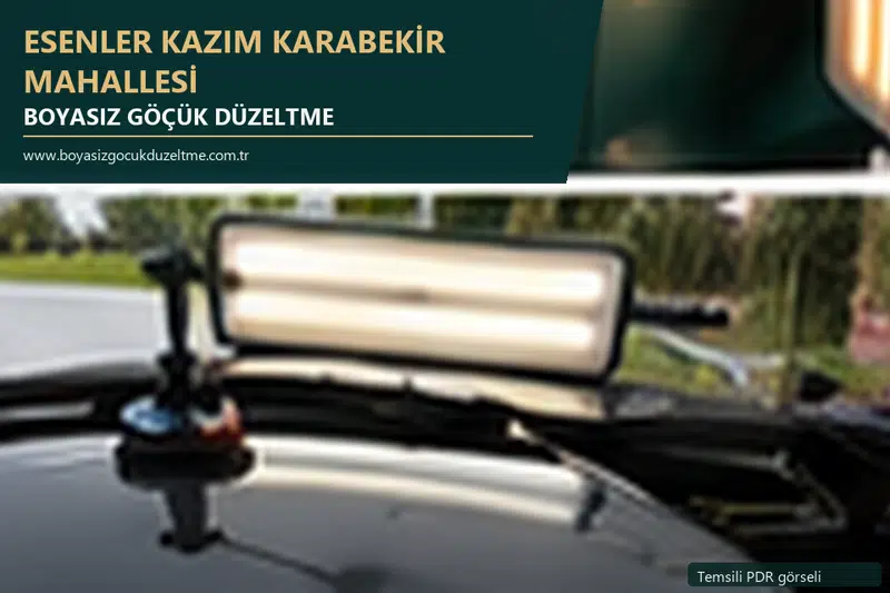 Esenler Kazım Karabekir Mahallesi sabit nokta ve mobil PDR randevusunu anlatan temsili otomobil hizmeti görseli