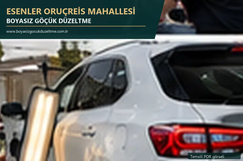 Esenler Oruçreis Mahallesi sabit nokta ve mobil PDR randevusunu anlatan temsili otomobil hizmeti görseli