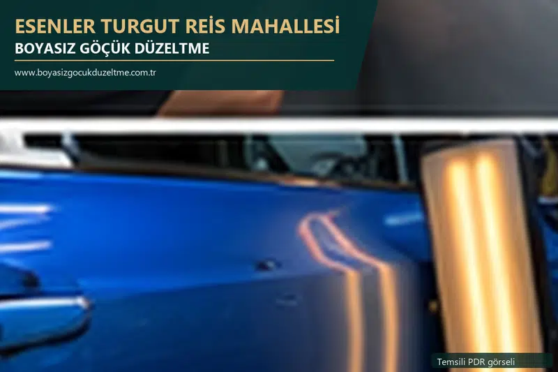 Esenler Turgut Reis Mahallesi sabit nokta ve mobil PDR randevusunu anlatan temsili otomobil hizmeti görseli