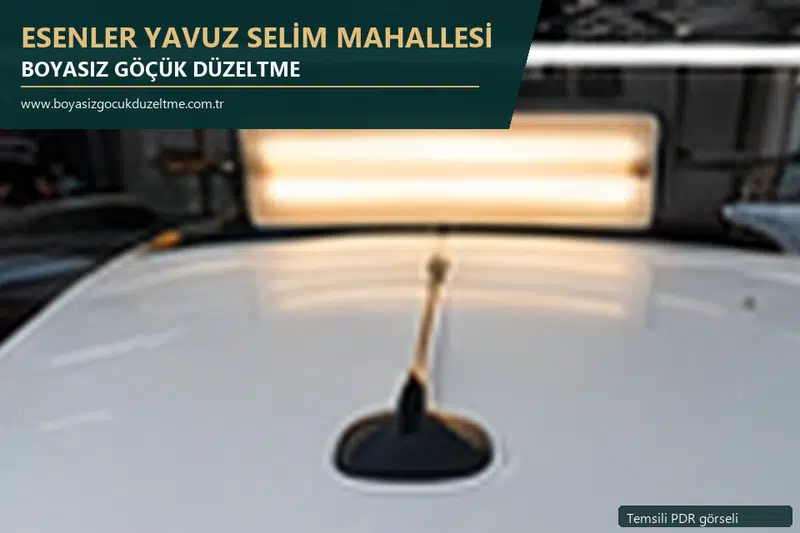 Esenler Yavuz Selim Mahallesi sabit nokta ve mobil PDR randevusunu anlatan temsili otomobil hizmeti görseli