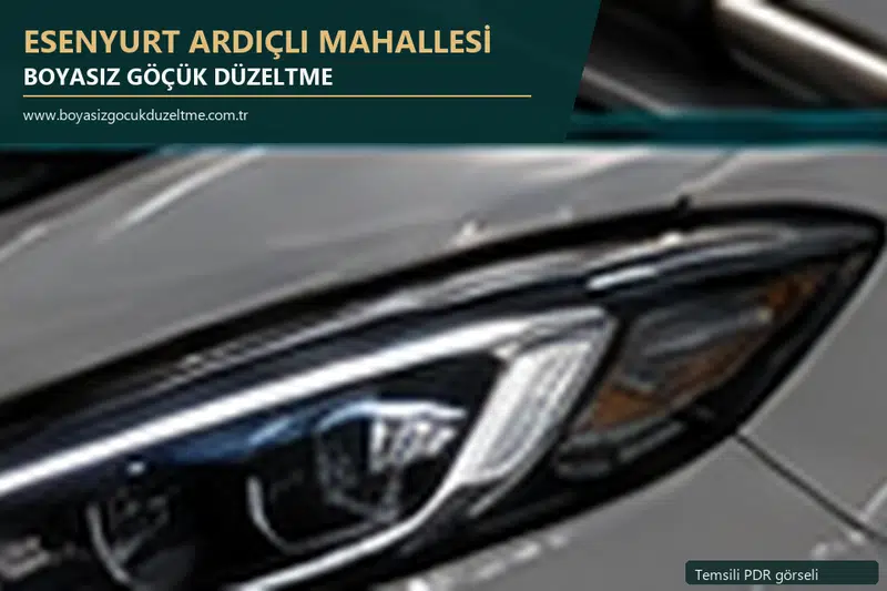 Esenyurt Ardıçlı Mahallesi sabit nokta ve mobil PDR randevusunu anlatan temsili otomobil hizmeti görseli