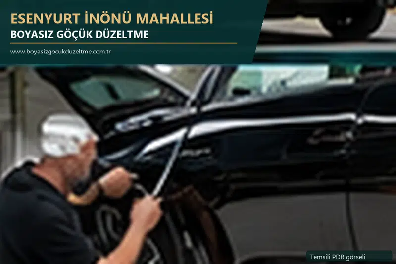 Esenyurt İnönü Mahallesi sabit nokta ve mobil PDR randevusunu anlatan temsili otomobil hizmeti görseli