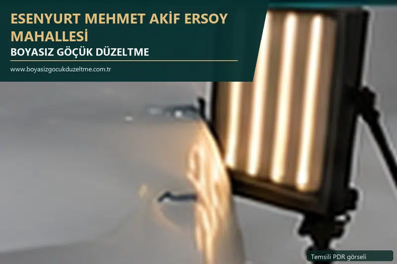 Esenyurt Mehmet Akif Ersoy Mahallesi sabit nokta ve mobil PDR randevusunu anlatan temsili otomobil hizmeti görseli