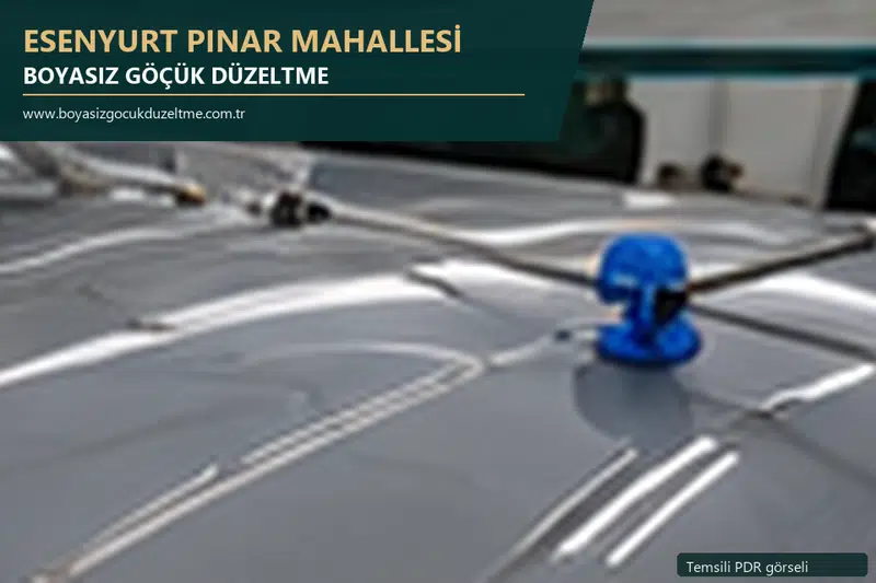 Esenyurt Pınar Mahallesi sabit nokta ve mobil PDR randevusunu anlatan temsili otomobil hizmeti görseli