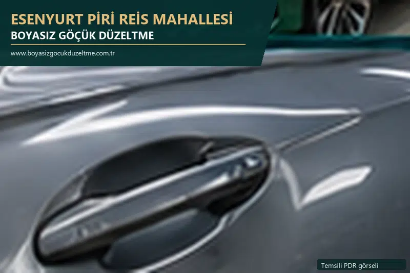Esenyurt Piri Reis Mahallesi sabit nokta ve mobil PDR randevusunu anlatan temsili otomobil hizmeti görseli