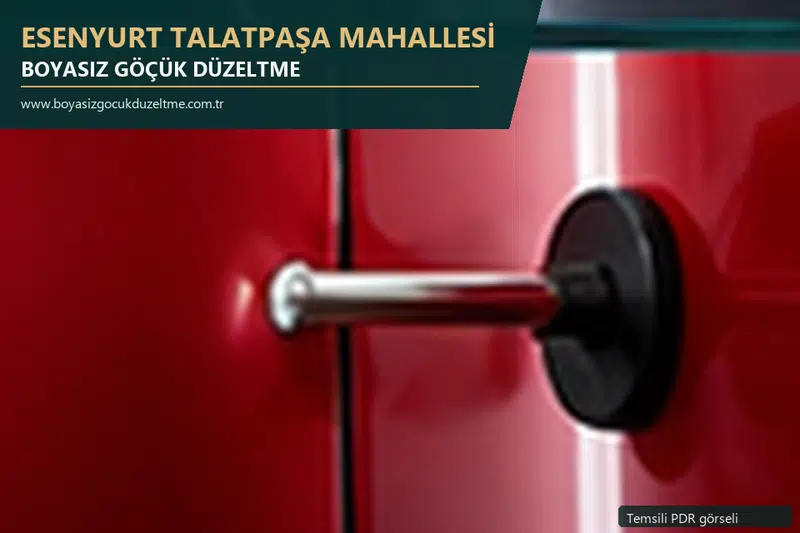 Esenyurt Talatpaşa Mahallesi sabit nokta ve mobil PDR randevusunu anlatan temsili otomobil hizmeti görseli