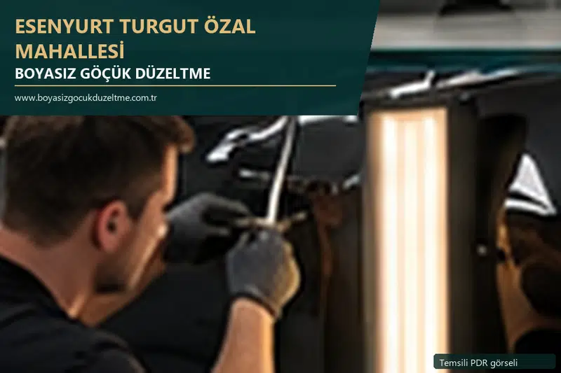 Esenyurt Turgut Özal Mahallesi sabit nokta ve mobil PDR randevusunu anlatan temsili otomobil hizmeti görseli