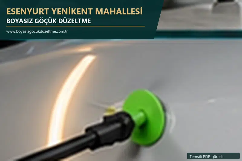 Esenyurt Yenikent Mahallesi sabit nokta ve mobil PDR randevusunu anlatan temsili otomobil hizmeti görseli