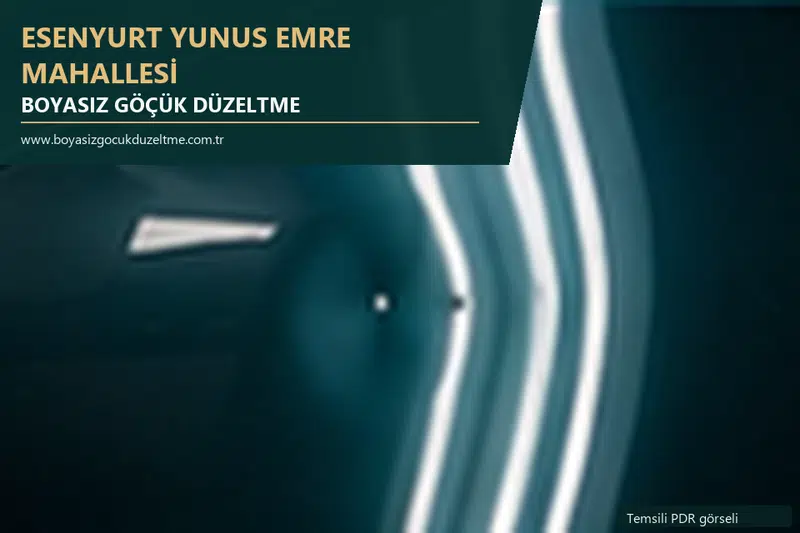 Esenyurt Yunus Emre Mahallesi sabit nokta ve mobil PDR randevusunu anlatan temsili otomobil hizmeti görseli