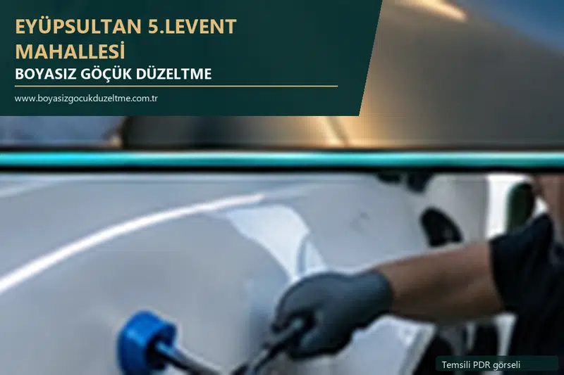 Eyüpsultan 5.Levent Mahallesi sabit nokta ve mobil PDR randevusunu anlatan temsili otomobil hizmeti görseli