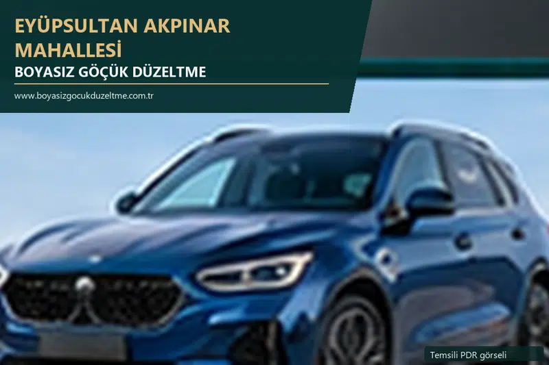 Eyüpsultan Akpınar Mahallesi sabit nokta ve mobil PDR randevusunu anlatan temsili otomobil hizmeti görseli