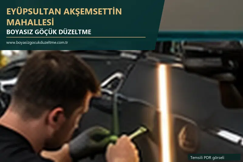 Eyüpsultan Akşemsettin Mahallesi sabit nokta ve mobil PDR randevusunu anlatan temsili otomobil hizmeti görseli